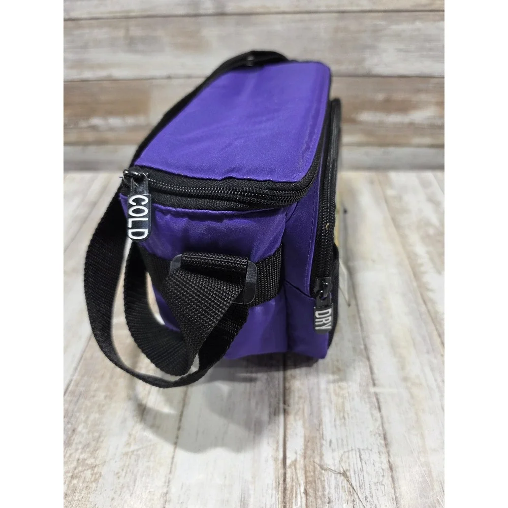 Arctic Zone Insulated Lunch & More Bag Purple Dual Compartment Vintage Cooler
